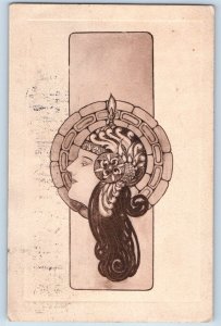 Stillwater Minnesota MN Postcard Art Nouveau Tattoo Pretty Woman 1911 Antique