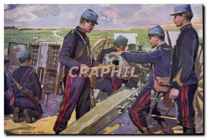 Old Postcard Militaria Charge the Canon room