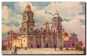 Old Postcard Catedral Mexico