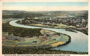 Vintage Postcard Moccasin Bend & Chattanooga From Lookout Mountain Tennessee TN