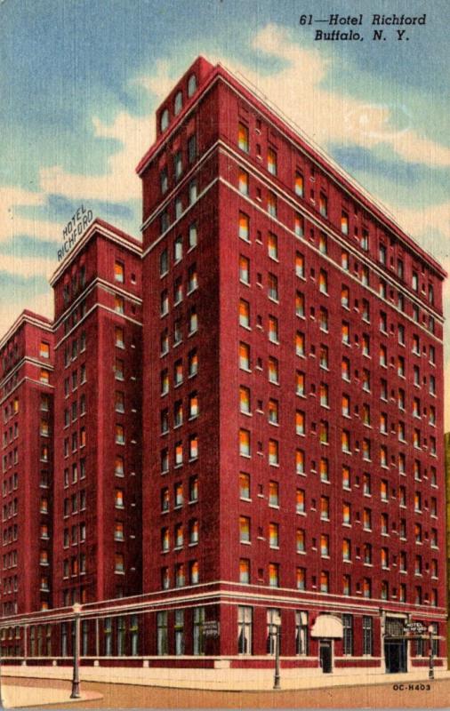 New York Buffalo Hotel Richford Curteich