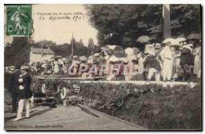 Postcard Old Boat Sailboat Regattas of 9 August 1908