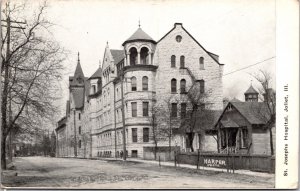 Postcard St. Josephs Hospital in Joliet, Illinois