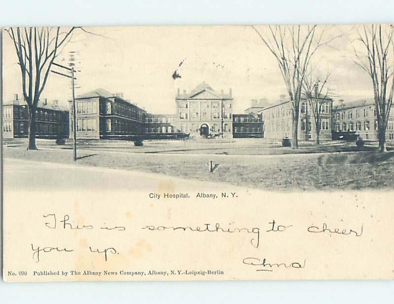 Pre-1907 CITY HOSPITAL Albany New York NY A3089