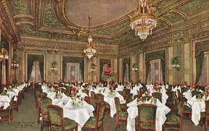 Vintage Postcard The Louis IVI Dining Room Hotel La Salle Chicago Illinois IL