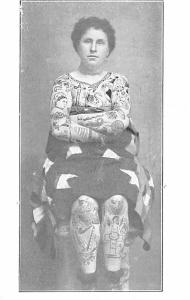 Woman Undivided back,  pre 1907 Tattoo Post Card Woman pre 1907 Political Gra...