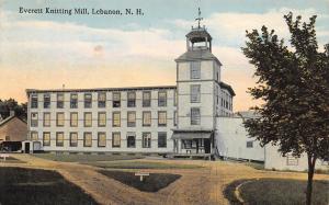 Lebanon New Hampshire c1910 Postcard Everett Knitting Mill