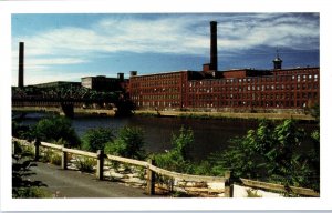 Mile of Mills along the Merrimack River Lowell Massachusetts Postcard