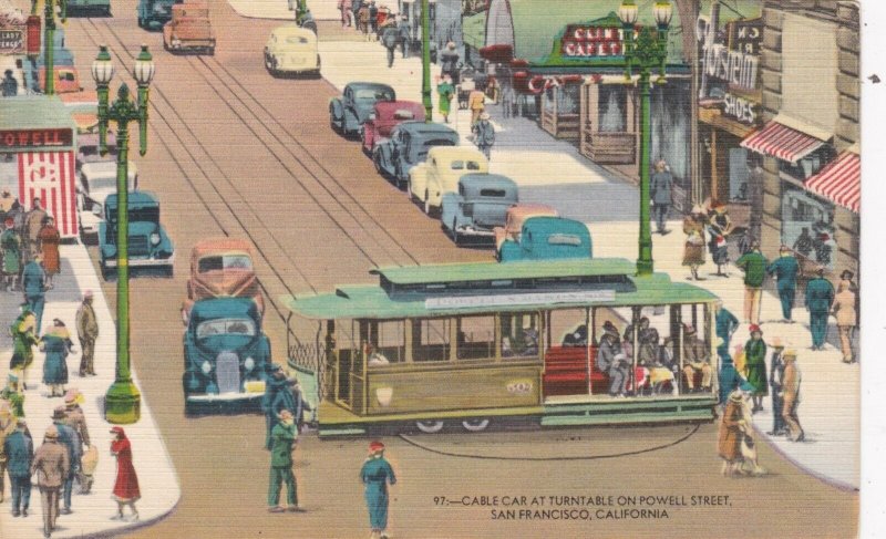 California San Francisco Cable Car On Turntable On Powell Street sk3496