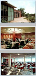 3 Postcards OHIO STATE UNIVERSITY, Columbus ~ OHIO UNION Terrace Room~ Cafeteria