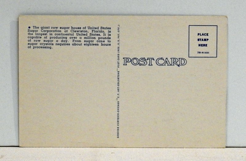 Sugar House in the Everglades, Clewiston, Florida - Postcard