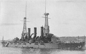 USS Nebraska C-1910 Navy Military Battleship Levinson #4301 Postcard 22-2884