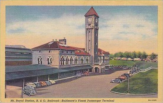 Maryland Baltimore Mt Rotal Railroad Station 1947