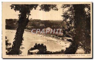 Old Postcard Perros Guirec Beach Trestraou the Montee de trees View of Clarity