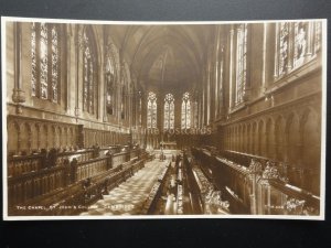 Cambridge: THE CHAPEL, ST. JOHN'S COLLEGE Old RP Postcard By Walter Scott 140515