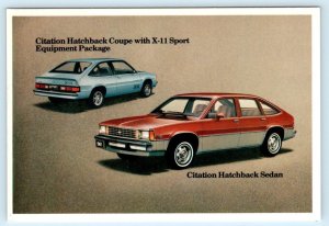 Car Advertising 1981 CHEVROLET CITATION HATCHBACK Coupe & Sedan Postcard