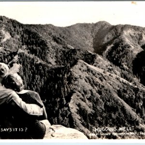 c1910s Great Smoky Mountain, TN RPPC Huggins Hell Romance Edited Real Photo A131