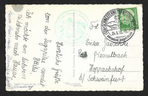 Gruss von der Zugspitze multi-view RPPC fancy cancel used c1956