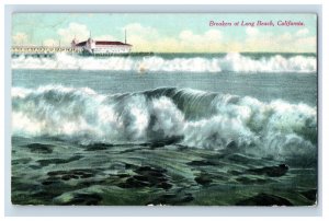 C1910 Breakers At Long Beach California Postcard P148