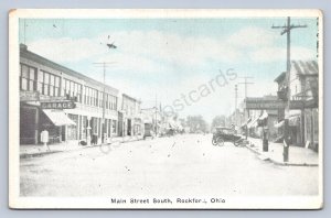 J99/ Rockford Ohio Postcard c1920 Main Street South Stores  86