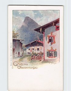 Postcard Gruss aus Oberammergau, Germany