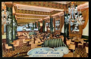 Vintage Postcard 1942 The Williard Room Cocktail Lounge, Washington, D.C.