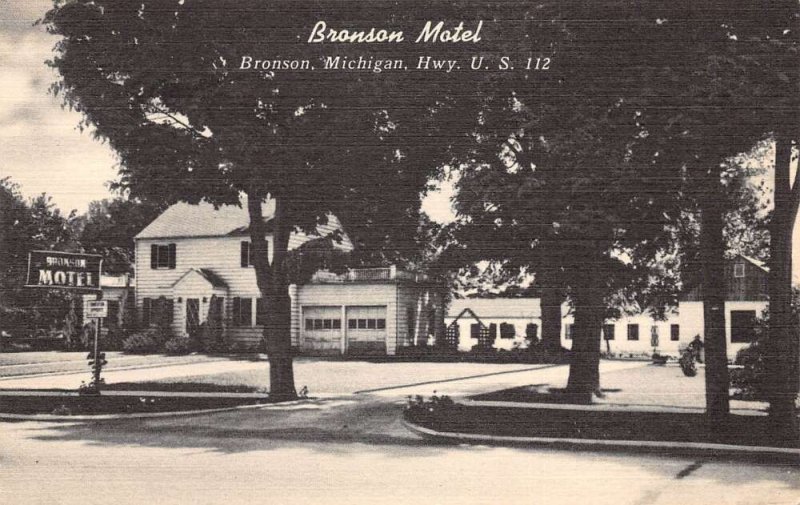 Bronson Michigan Bronson Motel Vintage Postcard AA65420