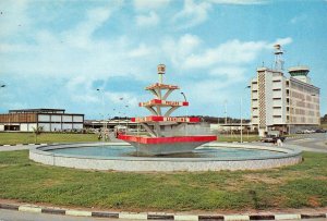 Singapore, Asia  INTERNATIONAL AIRPORT Water Fountain~Control Tower 4X6 Postcard