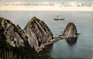 Sugar Loaf & the Cabrillo, Avalon, Catalina Island CA c1907 Vintage Postcard F19