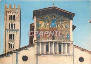 Modern Postcard Between two roads of Italy Lucca S Frediano Church