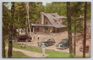 Rainbow Lake NY Clark Wardner Camps Adirondacks Hand Colored Postcard P22