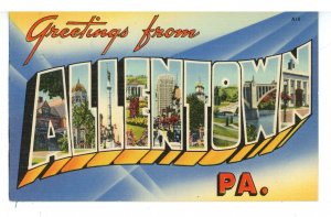 PA - Allentown. Large Letter Greetings