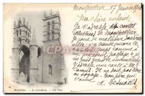 Old Postcard Montpellier Cathedrale