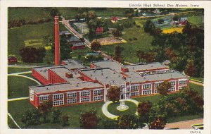 Iowa Des Moines Lincoln High School Curteich