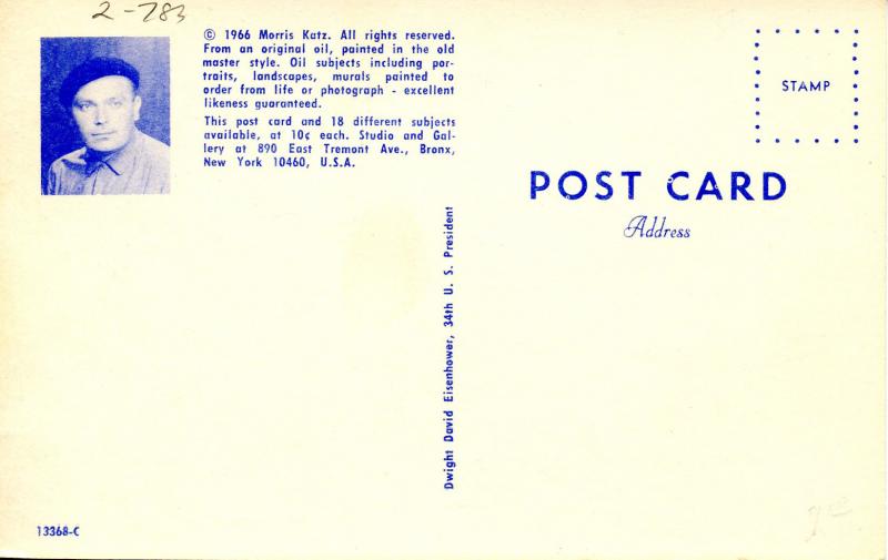 President Dwight D Eisenhower.  Artist Signed: Morris Katz