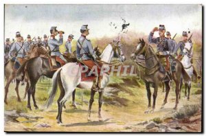 Old Postcard Army Officers