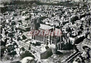 Modern Postcard Reims (Marne) View Aerienne the Cathedral