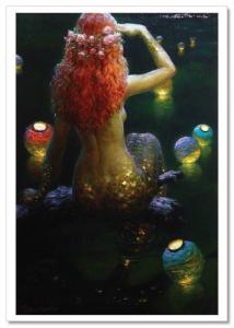 Fantasy Girl Mermaid by Victor Nizovtsev NEW Russian Modern Postcard