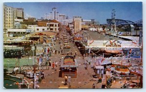 LONG BEACH, CA California ~ Amusement Park ~ THE ZONE & PLAYLAND 1954 Postcard