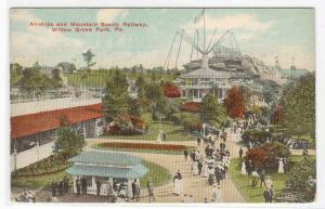 Scenic Railway Willow Grove Amusement Park Philadelphia Pennsylvania postcard