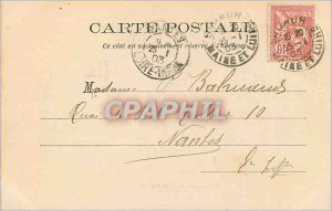 Postcard Old Saumur Chateau Fort (map 1900)