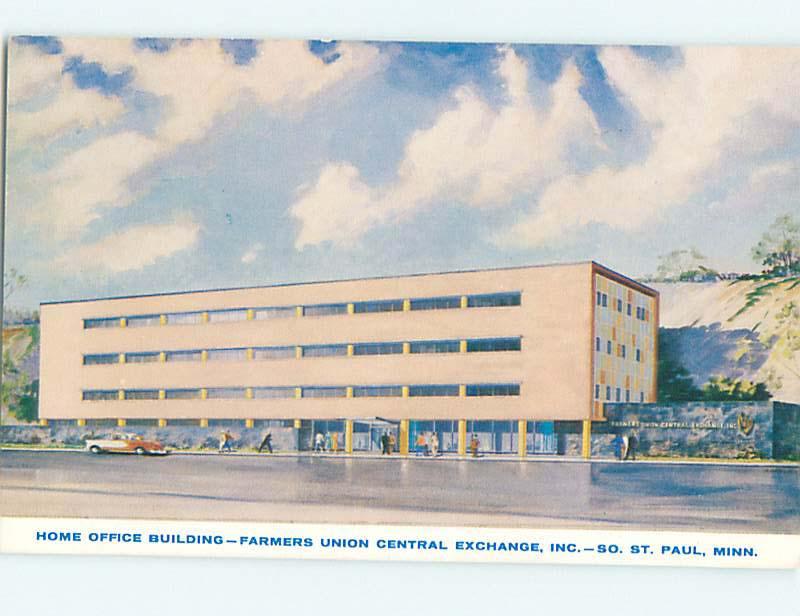 Unused Pre-1980 OLD CARS & FARMERS UNION BUILDING St. Saint Paul MN r8970