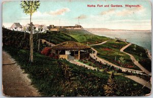 Nothe Fort and Gardens Weymouth England Landscape Flowers Plants Postcard