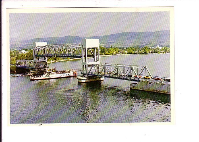 Fintry Queen Paddle Wheeler, Floating Bridge, Kelowna, British Columbia,