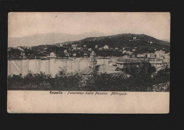 075673 ITALY Rapallo Panorama dalla Pension Metropole Vintage