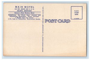 c1950's Roadside Main Hotel Helena Montana MT Unposted Vintage Postcard