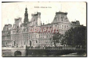Old Postcard Paris Hotel De Ville