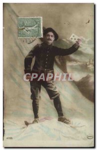 Old Postcard Militaria Alpine hunters