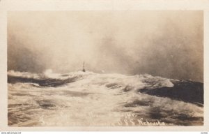 RP: U.S.S. Nebraska at Sea During Storm, 1904-1918