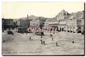 Postcard Old Nice Place Massena Tramway